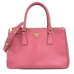 PRADA Pink Leather Shoulder Bag